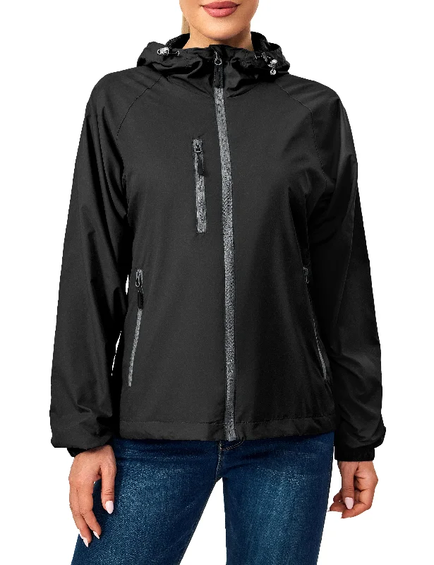 Women’s rainproof jackets for wet conditions -Women's Windbreaker Jacket Breathable Windproof Wind Coat Hiking Running Golf