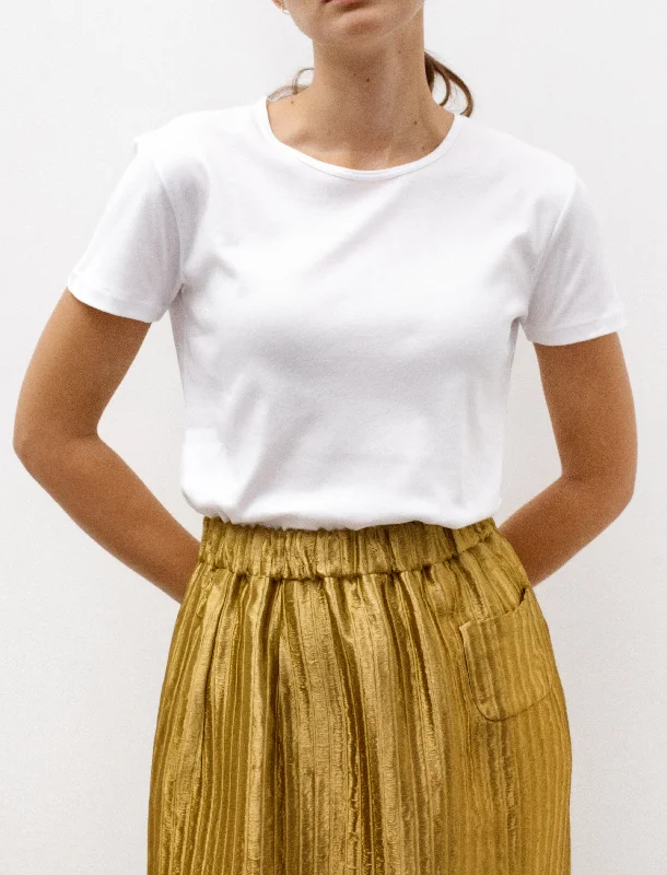 Women’s ruched tops for trendy texture -Sea Island T-Shirt White