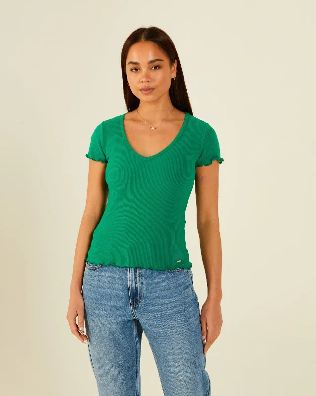 Women’s crochet tops for intricate design -Este T-Shirt Luscious Green