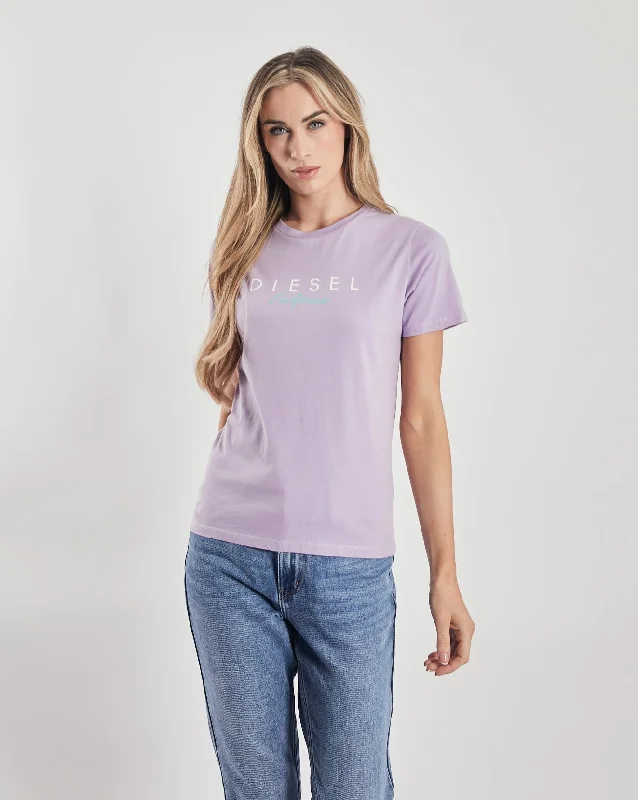 Women’s striped blouse tops for timeless design -Maisie T-Shirt Purple Rose