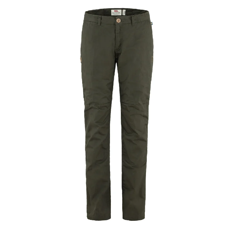 Women’s high-waisted pants for flattering fit -Fjallraven Womens Sormland Tapered Winter Trousers Deep Forest