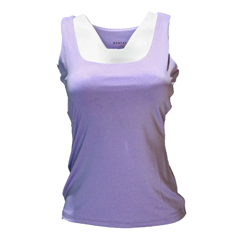 Women’s activewear pants for fitness -Lilac Layered Tank Top