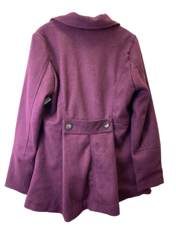 Women’s tailored blazers for formal occasions -Purple Coat Peacoat By A New Day, Size: M