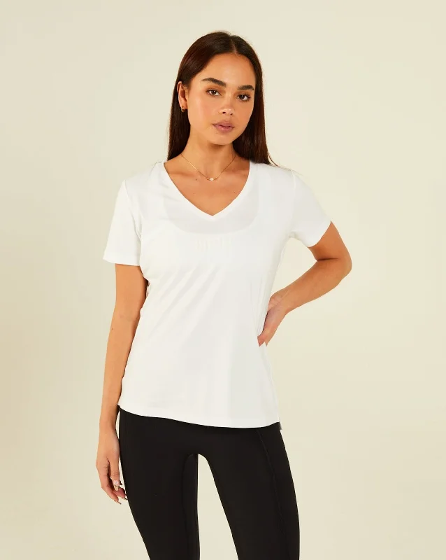 Women’s cami tops for layering style -Marcie Tee Dove White