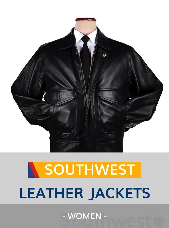 Women’s hooded coats for casual layering -SOUTHWEST UNIFORM LEATHER JACKETS WOMEN