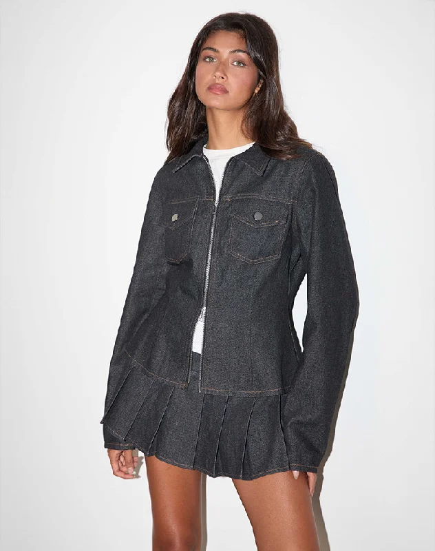 Women’s corduroy jackets for retro style -Rohana Jacket in Chambray Indigo