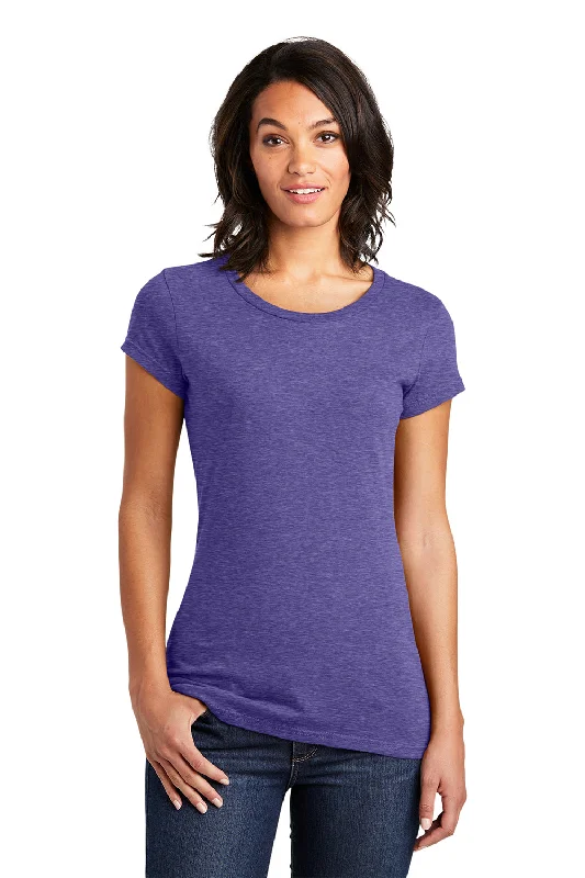 Women’s long sleeve tops for cooler days -District Womens Very Important Short Sleeve Crewneck T-Shirt - Heather Purple