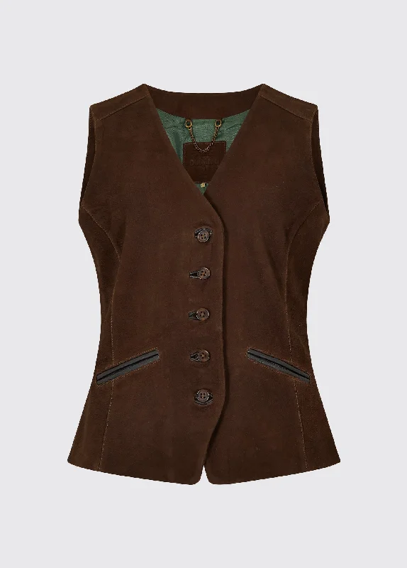 Women’s oversized trench coats for chic look -Greville Ladies Tailored Waistcoat - Walnut