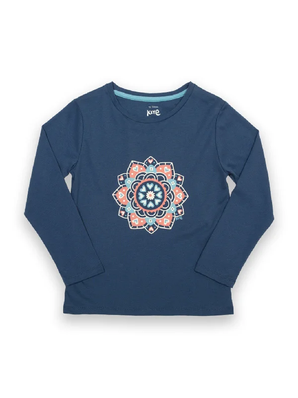 Women’s turtleneck tops for warm layering -Mandala t-shirt