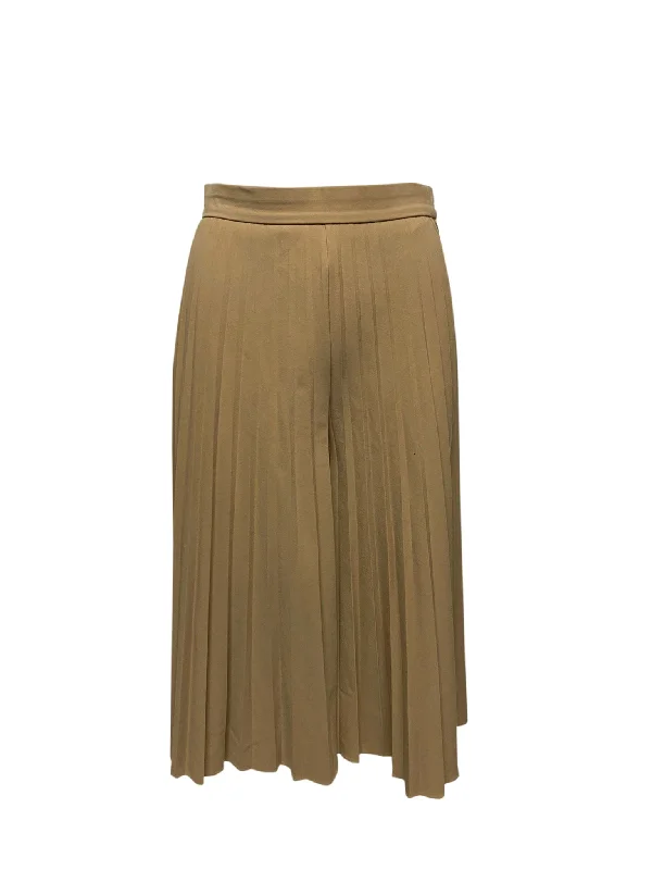 Women’s button-front pants for easy wear -Givenchy Pleated Palazzo Pants in Beige Polyester