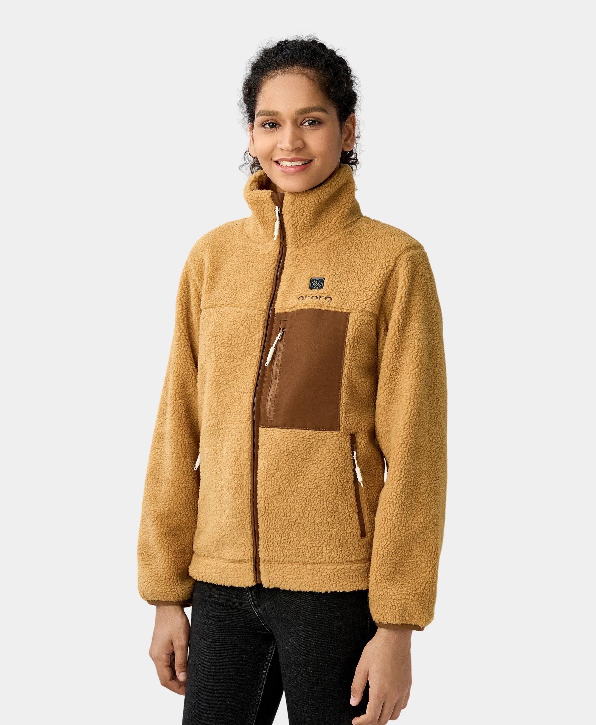 Women’s quilted jackets for practical warmth -Final Sale - Women's Colorblock Recycled Fleece Heated Jacket