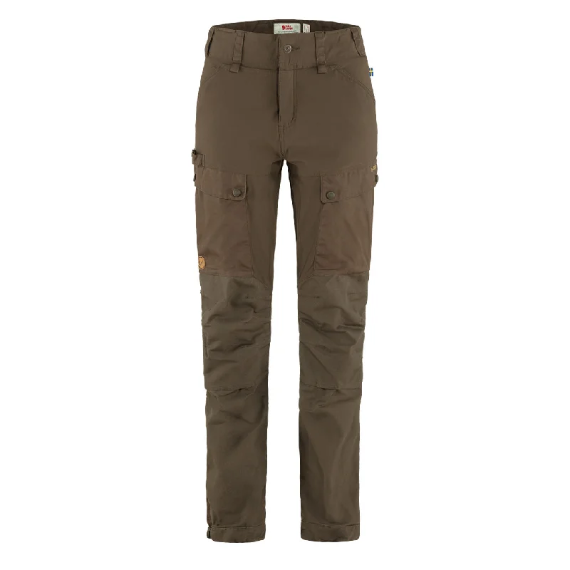 Women’s double-pleat pants for tailored elegance -Fjallraven Womens Forest Hybrid Trousers Dark Olive