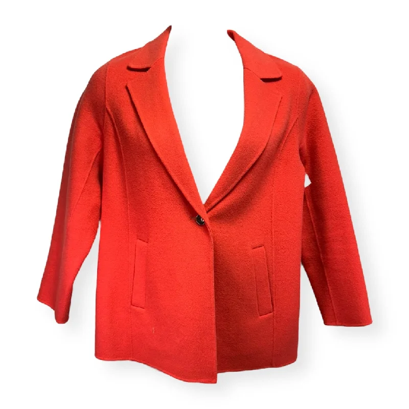 Women’s military jackets for stylish utility -Coat Wool By Talbots In Coral, Size: 12