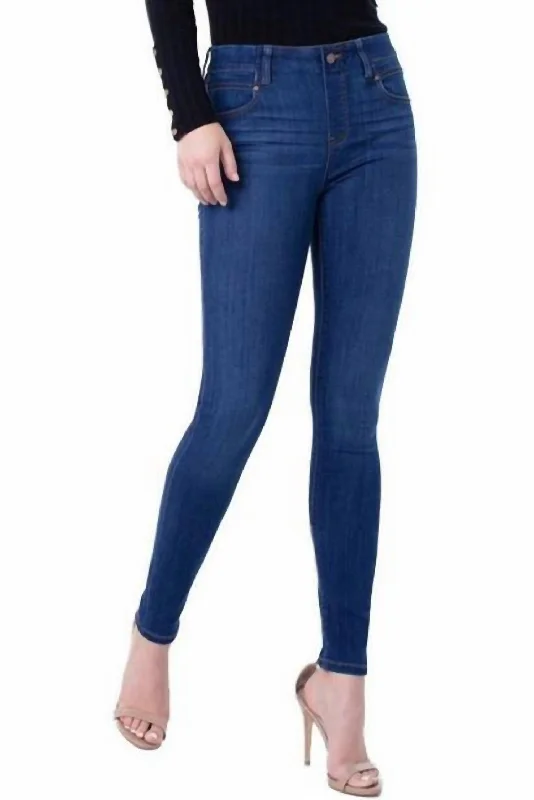 Women’s tailored trousers for polished look -Gia Glider Skinny Jean In Elysian Dark