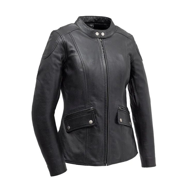 Women’s denim outerwear jackets for laid-back look -Women's Jewel Leather Jacket