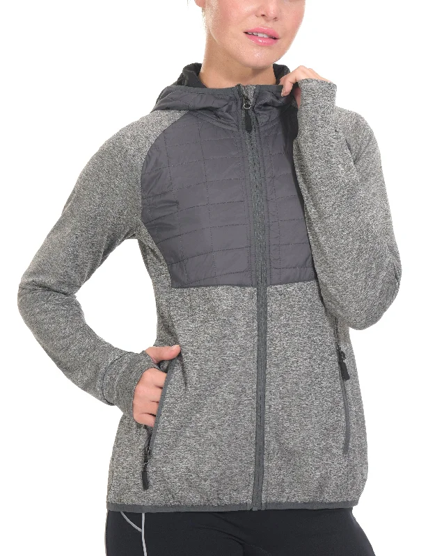 Women’s quilted jackets for practical warmth -Women's  warm Lightweight Quick Dry Running Jacket