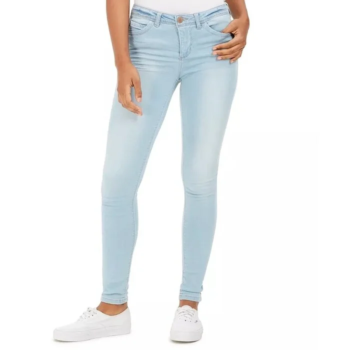 Women’s skinny trousers for sleek look -Dollhouse Juniors' Super-Soft Skinny Jeans Blue Size 3