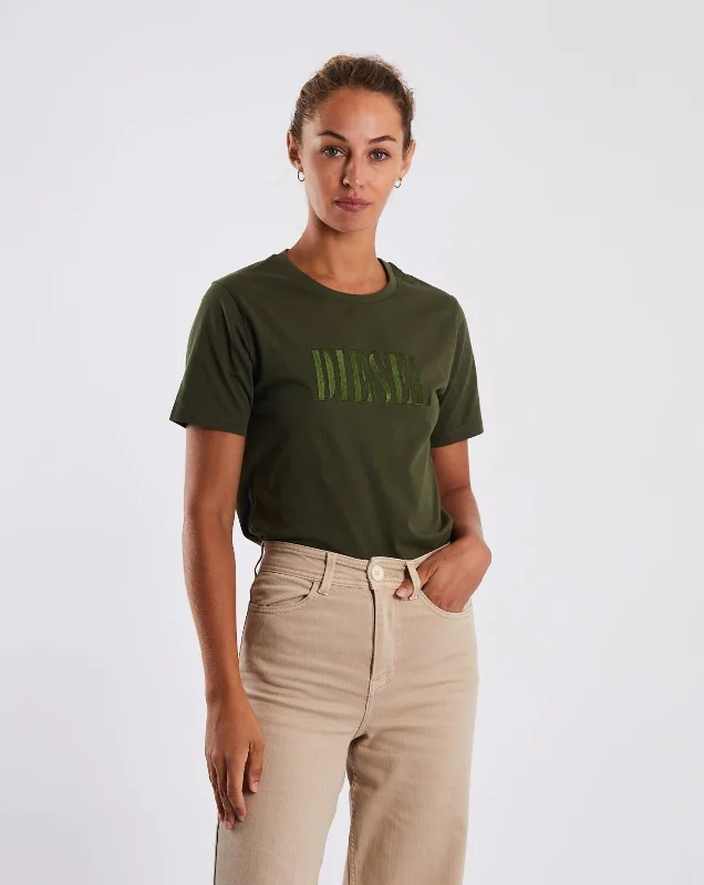 Women’s racerback tops for sporty look -Leandra T-Shirt Bayou Green