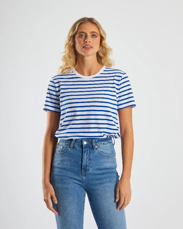 Women’s bohemian tops for relaxed vibe -Maxime Tee Bold Blue