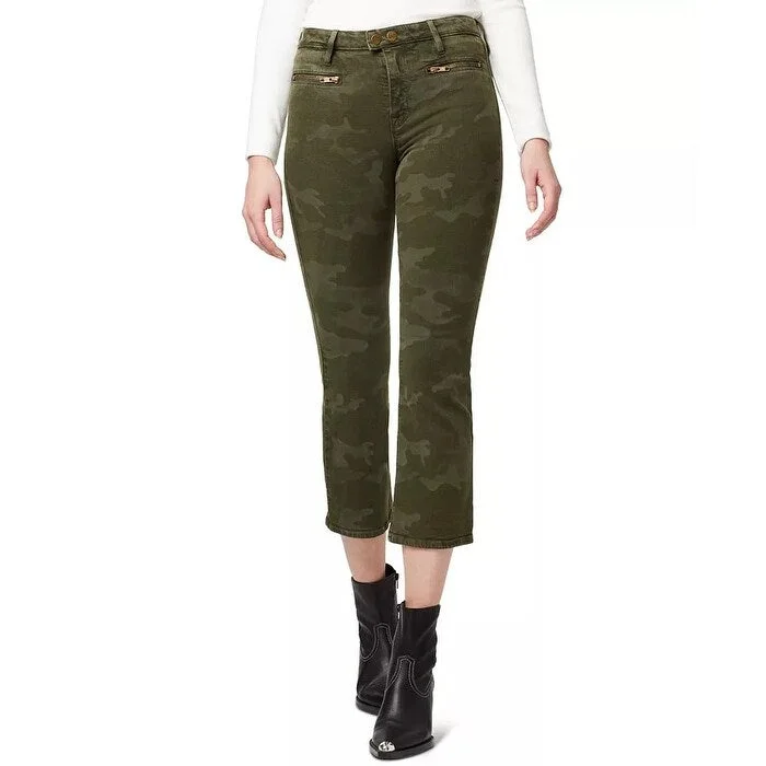 Women’s ponte pants for stylish comfort -Sanctuary Women's Connector Camo-Print Kick-Crop Jeans Med Green Size 24