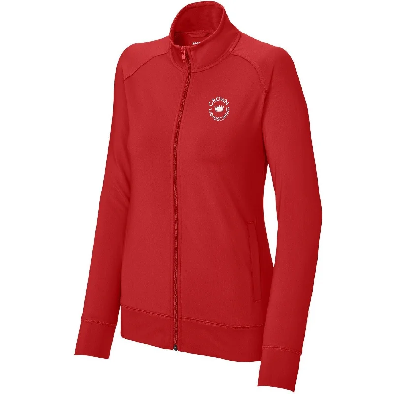 Women’s zip-up jackets for easy wear -Sport-Tek Ladies Sport-Wick Stretch Full-Zip Cadet Jacket