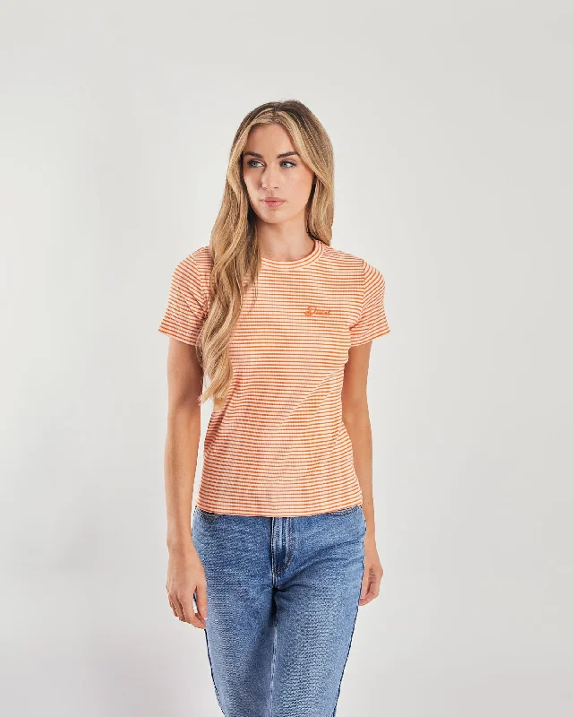 Women’s sweatshirt tops for casual wear -Helga T-Shirt Orange Sorbet