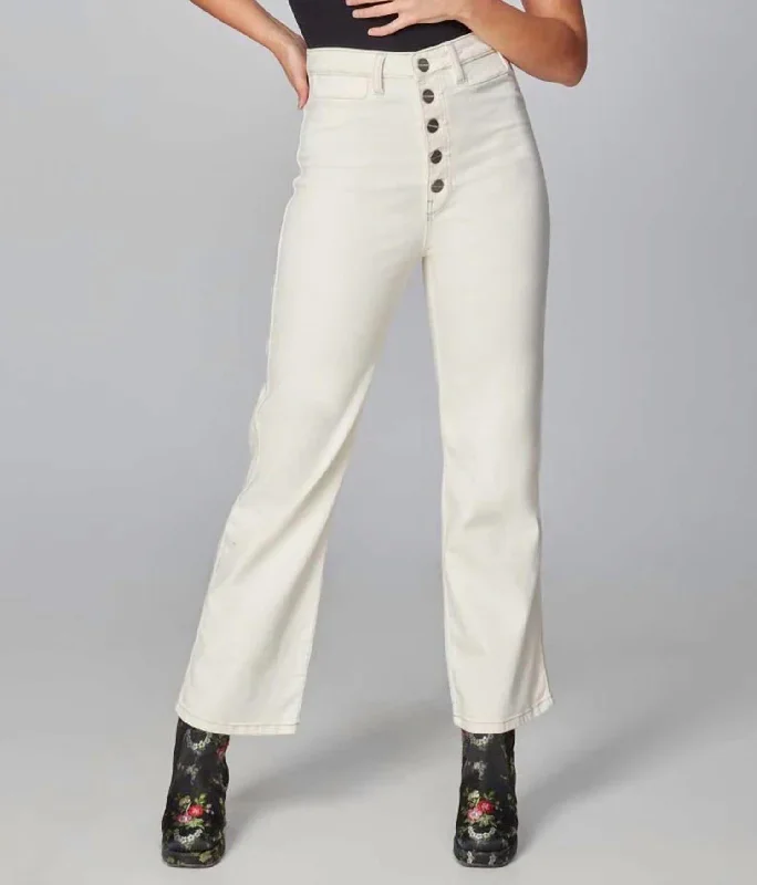 Women’s skinny jeans for casual style -High Rise Loose Jeans In Ivory