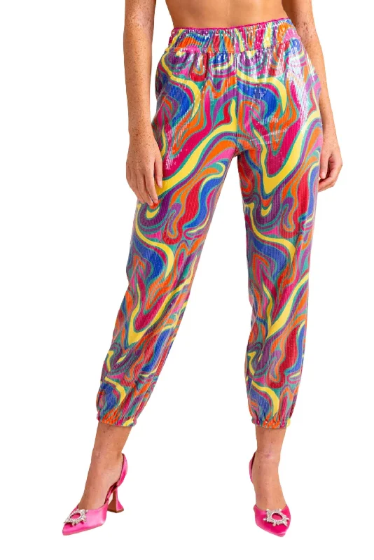 Women’s culotte pants for trendy fashion -Elton Wonderland Pant In Hot Pink