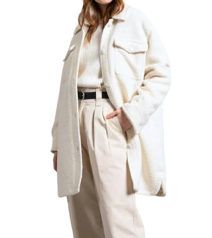 Women’s stylish blazers for professional look -Loelia Coat In Winter White