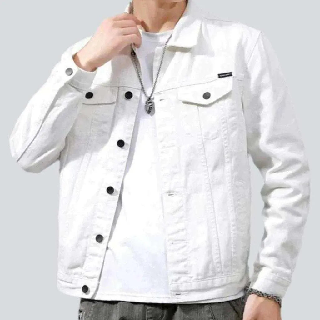 Women’s water-resistant coats for rainy weather -Slim non-formal denim jacket for men