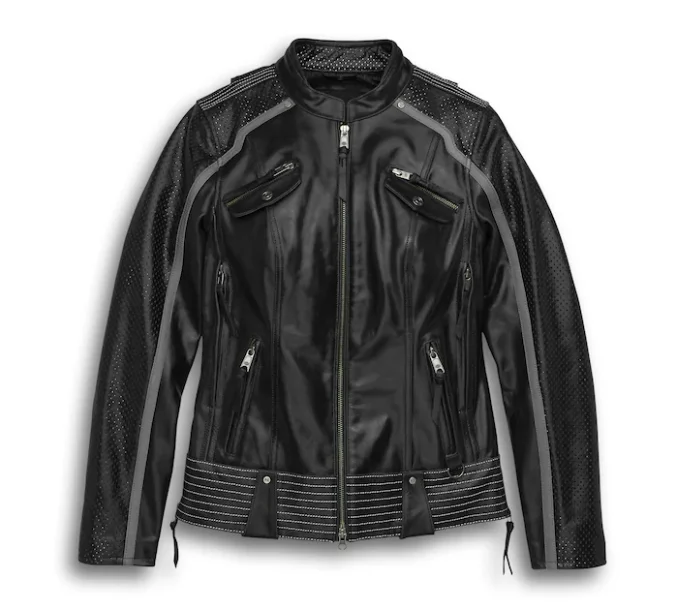 Women’s water-resistant coats for rainy weather -H-D® Women's Hairpin Leather Jacket