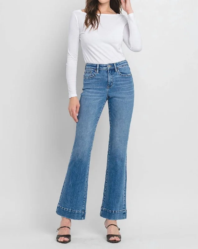 Women’s track pants for sporty chic -Relaxed Flare Jeans In Denim