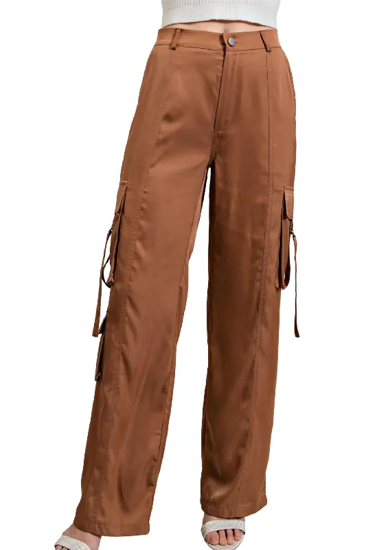 Women’s sweatpants for cozy comfort -I Want It All Cargo Pants In Coco