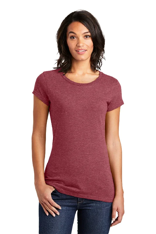 Women’s blouse tops for professional outfits -District Womens Very Important Short Sleeve Crewneck T-Shirt - Heather Red