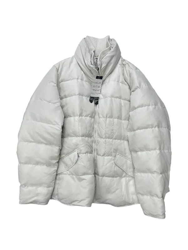 Women’s outdoor parkas for cold weather -Cream Coat Puffer & Quilted Lane Bryant, Size 3x