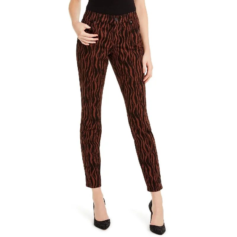 Women’s tuxedo pants for formal wear -INC Women's Incessentials Tiger-Print Skinny Jeans Brown Size 16