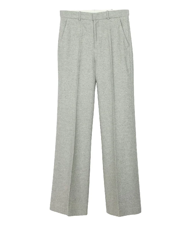 Women’s tuxedo pants for formal wear -Joseph Straight Trousers in Grey Wool