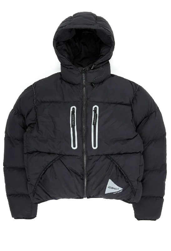 Women’s padded parkas for snow protection -Gramicci x And Wander Women's Down Jacket - BLACK