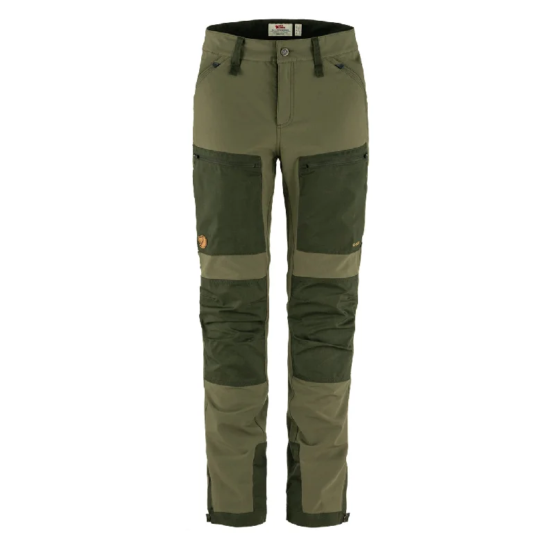 Women’s wool pants for winter warmth -Fjallraven Womens Keb Agile Trousers Reg Leg Laurel Green / Deep Forest