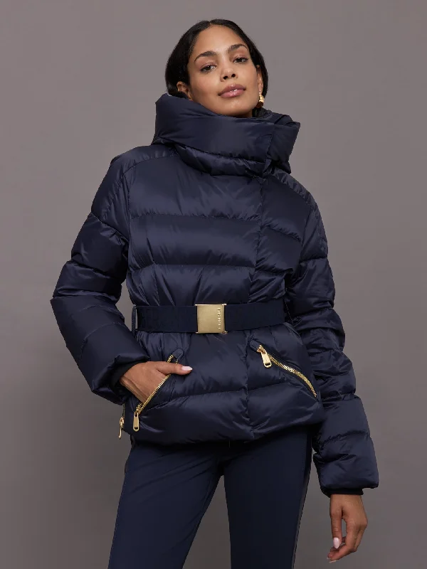 Women’s quilted vests for layering -Bea Ski Jacket - French Blue