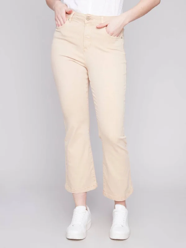 Women’s straight-leg pants for versatile outfits -Bootleg Stretch Pant In Corn