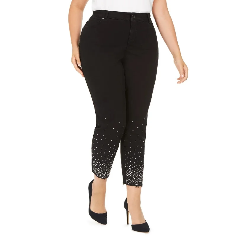 Women’s cargo joggers for street style -INC International Concepts Women's Plus Size Embellished Ankle Skinny Jeans Black Size Petite Small - Petite Small