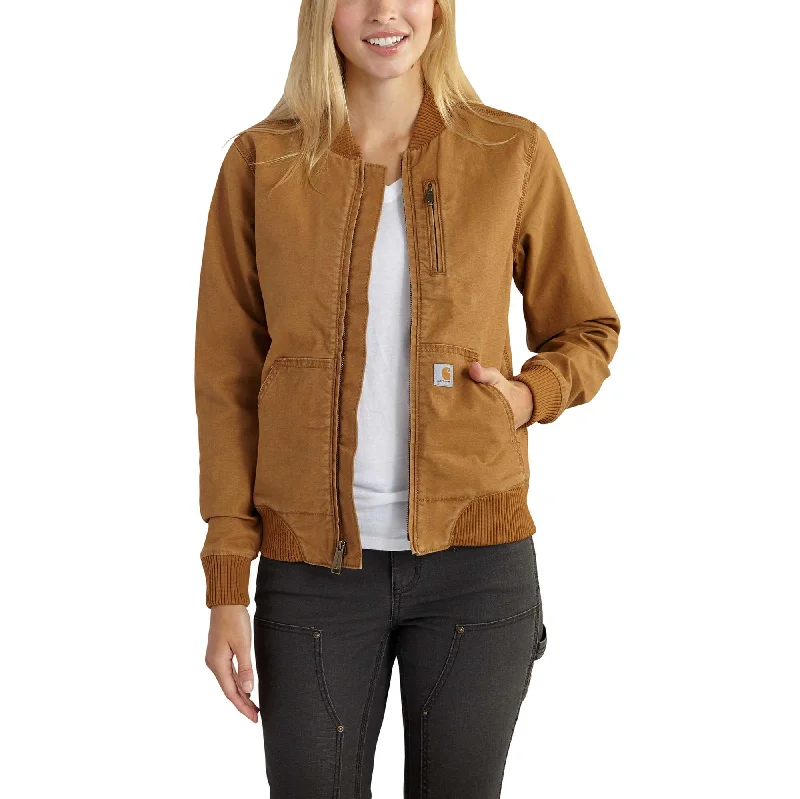 Women’s quilted vests for layering -Rugged Flex® Relaxed Fit Canvas Jacket