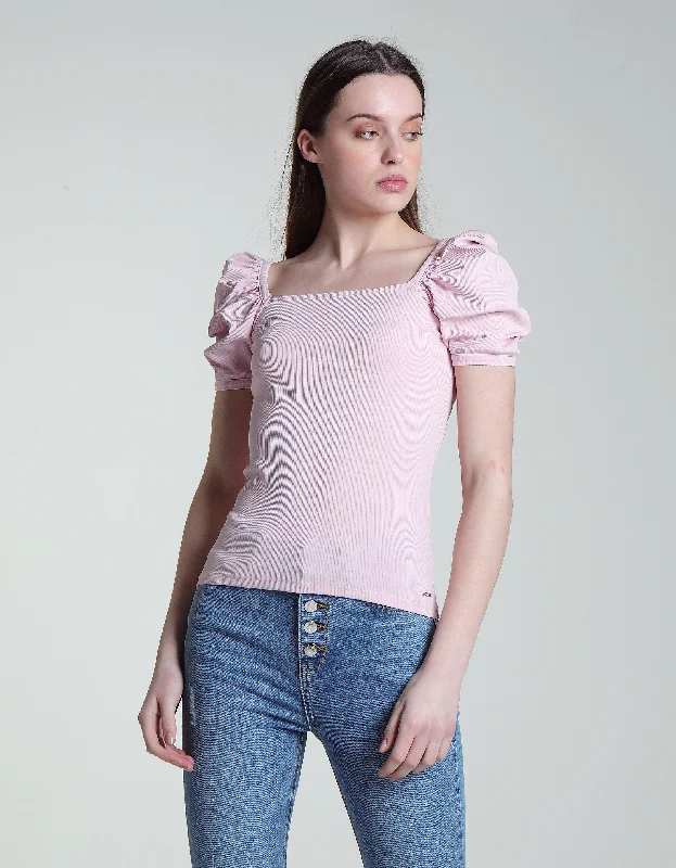 Women’s zip-up tops for easy layering -Bonita Tee Pink