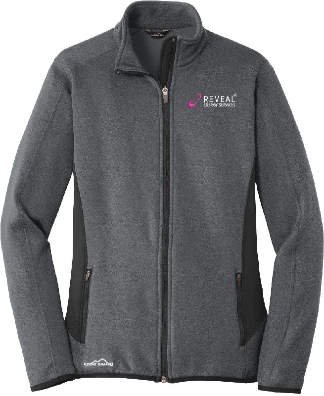 Women’s winter coats for cold weather -Eddie Bauer Ladies Full-Zip Heather Stretch Fleece Jacket