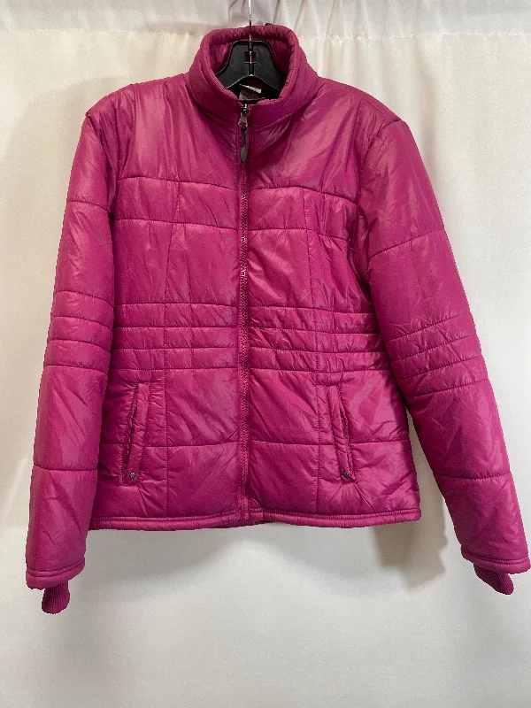 Women’s sporty rain jackets for active lifestyle -Pink Coat Puffer & Quilted Champion, Size S