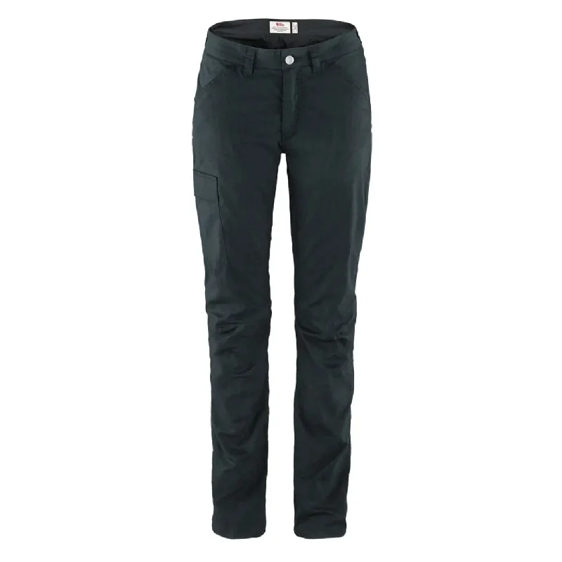 Women’s linen pants for lightweight comfort -Fjallraven Womens Vardag Lite Trousers Dark Navy