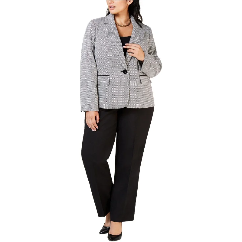 Women’s utility jackets for outdoor adventures -Le Suit Womens Textured Pant Suit, White, 24W