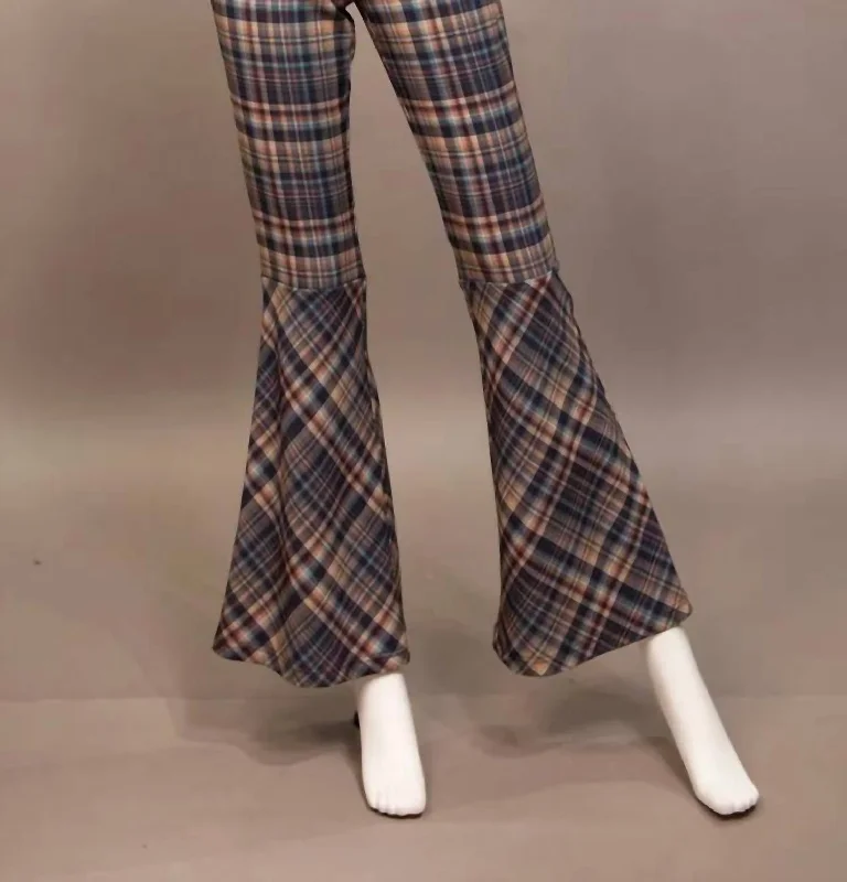 Women’s denim capris for summer style -Flare Pant In Checks