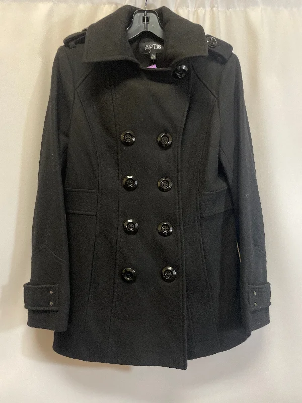 Women’s fleece-lined jackets for added warmth -Black Coat Peacoat Apt 9, Size M